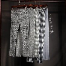 Размеры от 28 до 33! Новая мужская одежда стилист волос летние клетчатые повседневные штаны для стройных обтягивающих брюк до колена брюки певицы костюмы