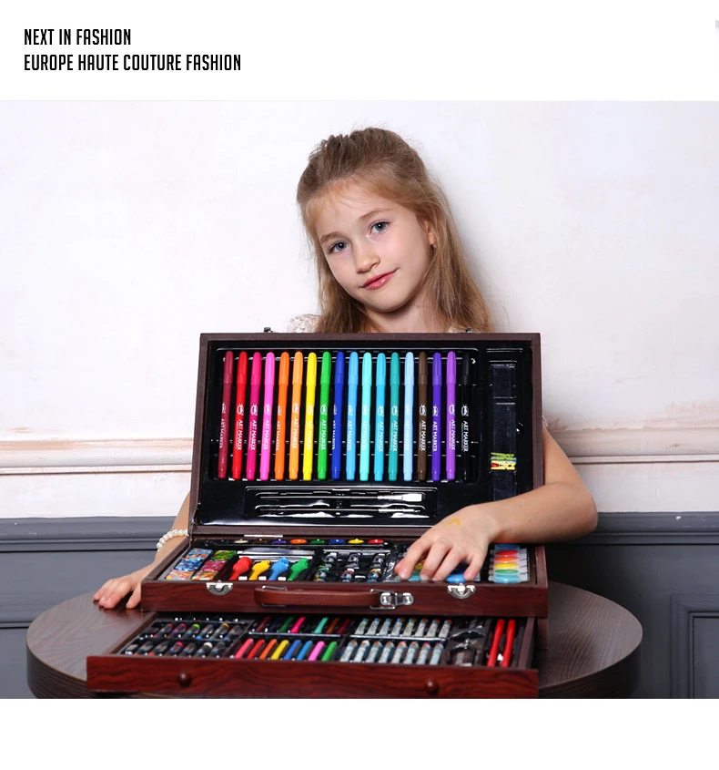 123 Pcs Art Seta Children'S Painting Brush Painting Set School Supplies Gift Box Tools Student Crayon Lead Art Stationery
