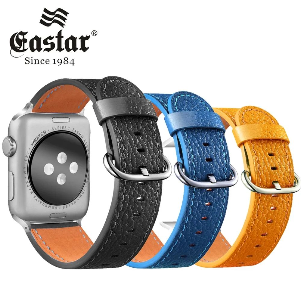 

Eastar 8 Color Leather Watchband for Apple Watch Band Series 4/3/2/1 Bracelet 42 mm 38 mm Strap For iwatch 4 Band 40mm 44mm