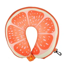 Фрукты u-образная подушка подушки для путешествий подушка Наночастицы подушка для шеи Подушка для автомобильных путешествий оранжевый