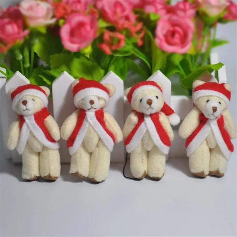 

100pieces/lot 6cm mini plush Christmas Joint of bear pendant decorations Cartoon bouquet material