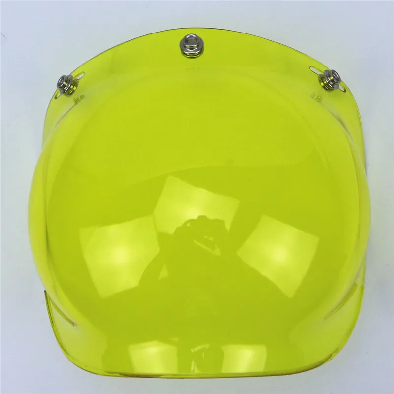 Новая одежда для детей от 3-snap viseira bolha ботинки в байкерском и винтажном стиле шлем защитный смотровой щиток линзы очки ретро-козырек ветрового стекла 12 Доступные цвета - Цвет: yellow