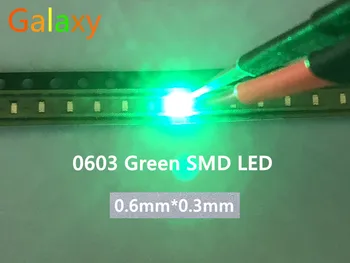 

3000pcs/lot SMD 0603 led Super Bright green Water Clear LED Light Diode 0603 smd led Green diodes 1.6*0.8*0.4mm Free Shipping