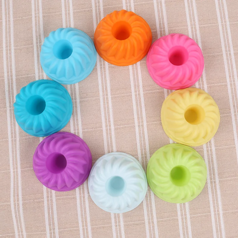 

12pcs 7*7*3cm Reusable Nonstick Silicone Cake Molds Cake Decorating Tools Muffin Stand Baking Accessories Cupcake Fondant Molds