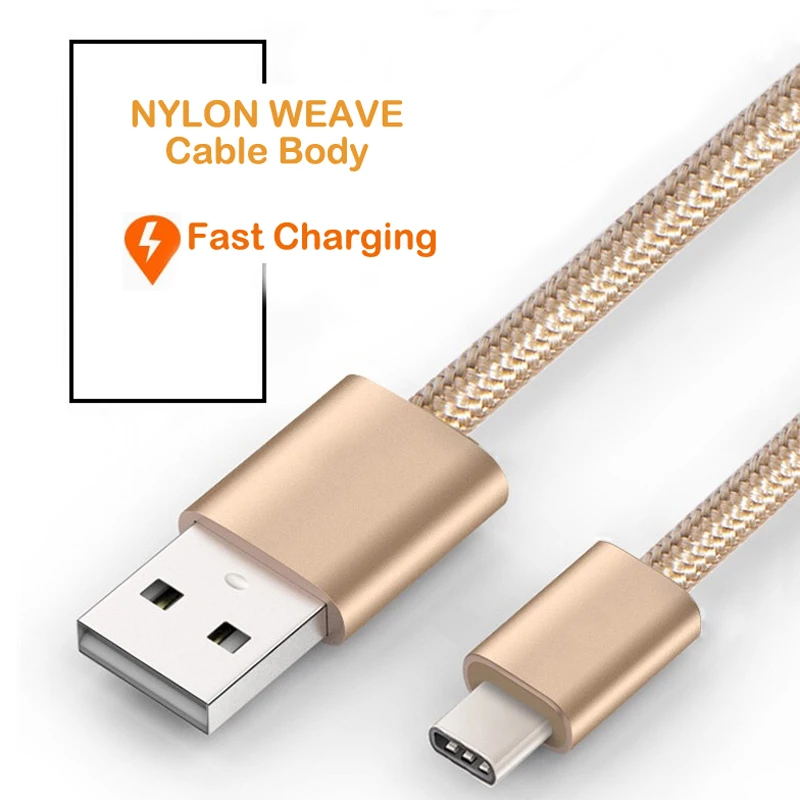 Кабель для передачи данных в нейлоновой оплетке GuSuo USB3.1 Type C кабель Micro USB быстрой