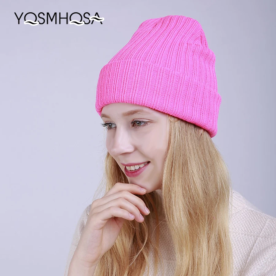 Новое поступление модные зимние Skullies шапочки шляпу для женские вязаные шапки капот осенние зимние вязаные шапки для девочек на открытом во...