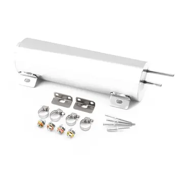 

3"x10" Polished Stainless Steel 32 Oz Radiator Overflow Tank Bottle Catch Can Car Modification Radiator Cooling Water Bottle