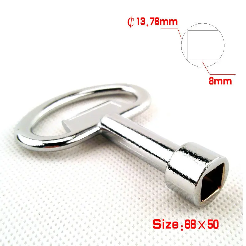 FreeShipping zinc alloy Square key Outside diameter 13.76mm Square side