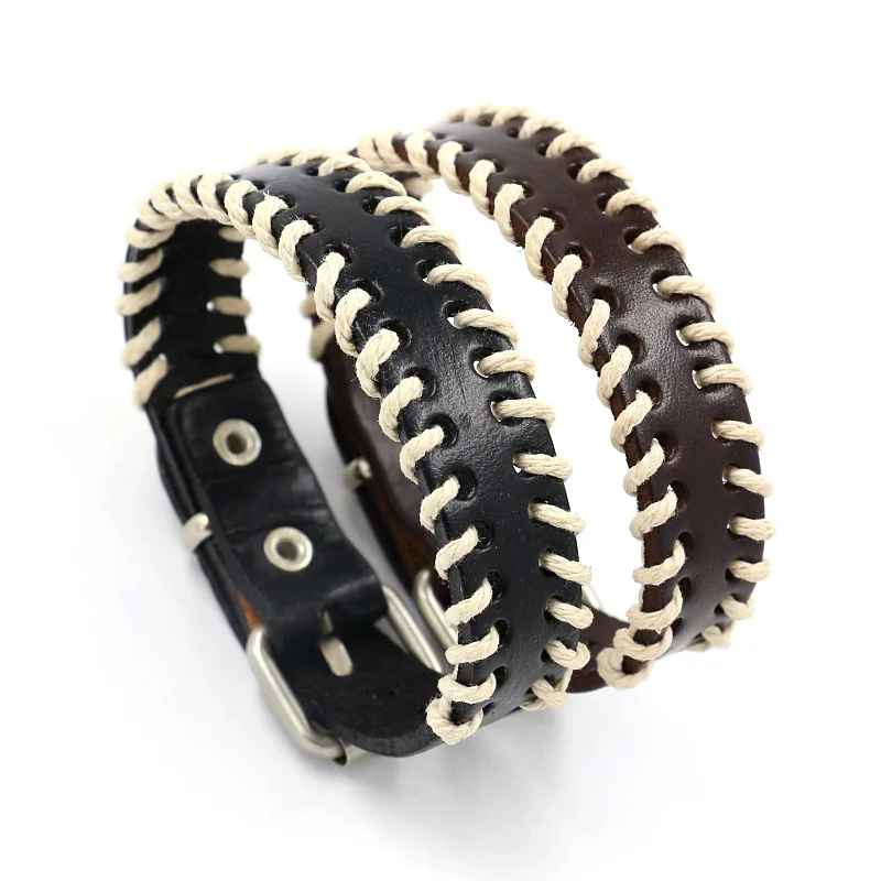 

Simple Style Braided Leather Bracelets Cuff Bangles Multi Colors Handmade Weave Wristband Rope Jewelry Women Girls Boys Jewlery