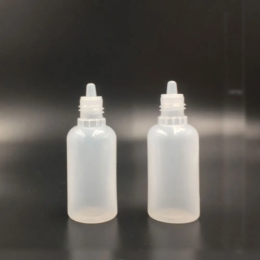 10 шт. X 5ml-100 мл пластиковые флаконы сжимающиеся бутылки глаз E жидкий сок контейнеры банки с ниппель Dropples белые колпачки