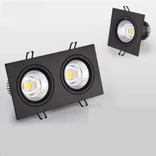 1pcs square Dimmable Led Spotlight cob Ceiling Spot Light 10W/20W/30W AC110V/220V ceiling recessed Lights Indoor Lighting
