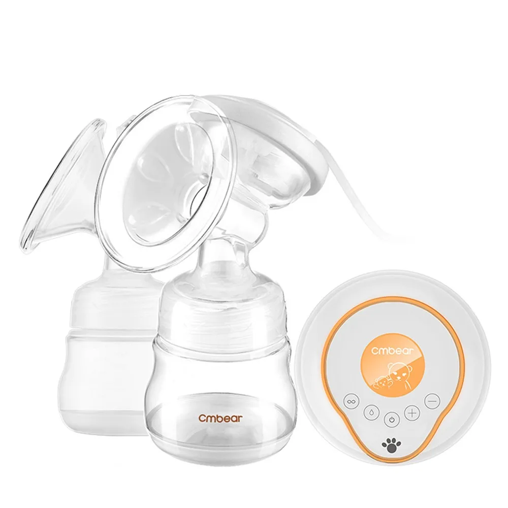 

CMbear USB Electric Breast Pump with double Milk Bottle Lactation Suck USB Breast Enlargement Pump with Feeding Nipples