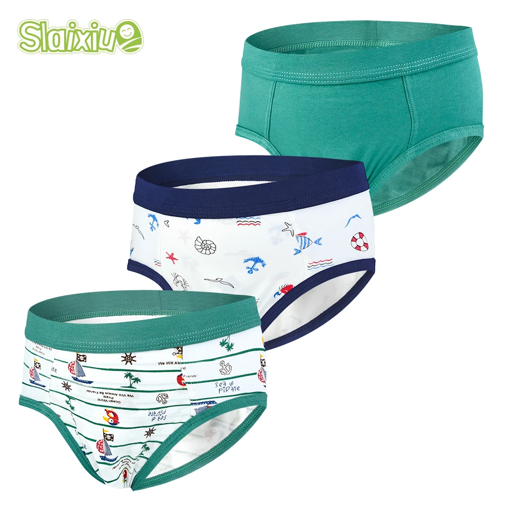 

3 Pcs/lot Boys Underwear Kids Boxer Briefs For Children Panties Soft Cartoon Pattern Teenager Shorts Pants For 2-10Years Old