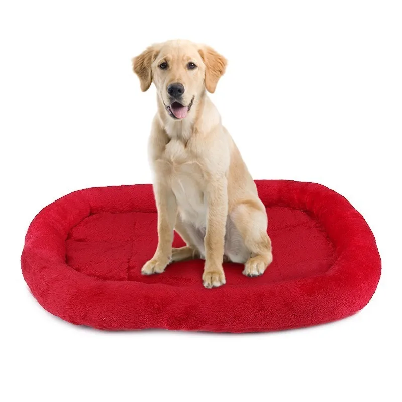 S/M/L/XL кровать для собак для маленьких и средних и больших собак Мягкая Подушка для домашних животных одеяло для собак и кошек мягкий теплый коврик для сна продукт для домашних животных - Цвет: Red
