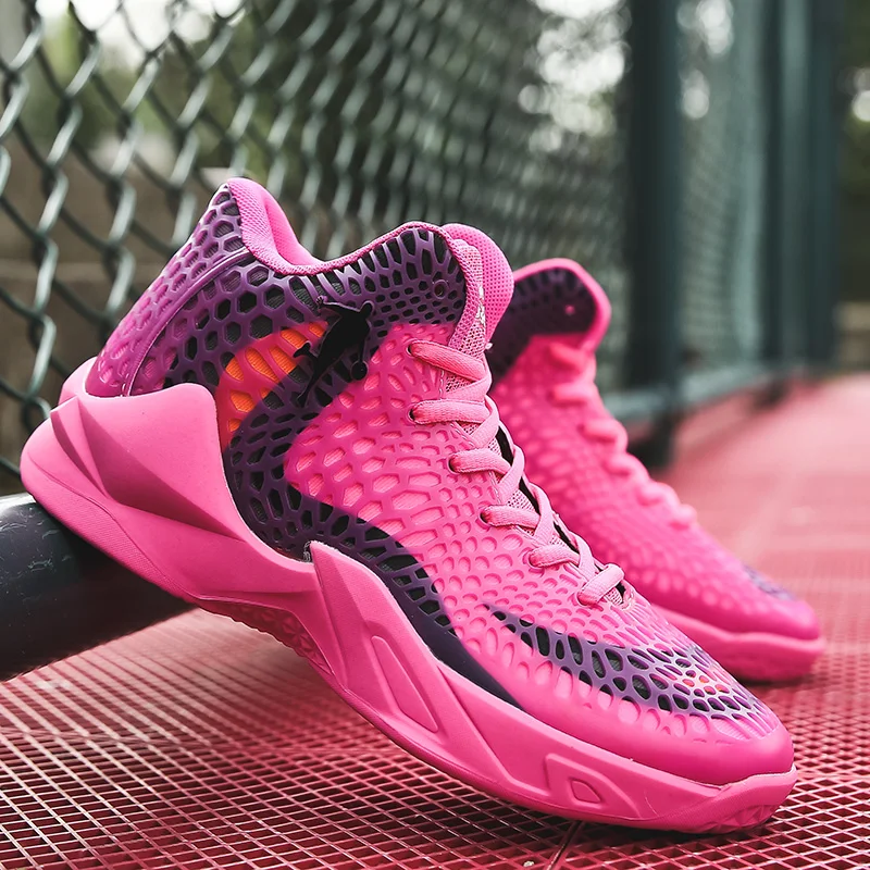 

Basketball Shoes Men Athletic Sport Trainers Shock-Absorbant Basketball Sport Boots for Men Anti-Slip Athletic Training Sneakers