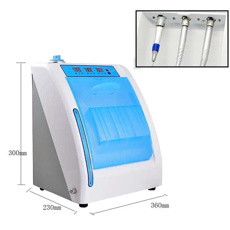 Lubricant Device For Dental High/Low Speed Handpieces Oiling/Clean 110V/220V Lab Tool