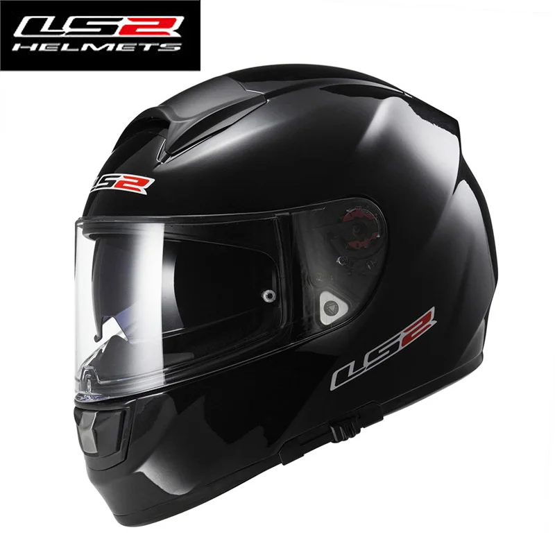 LS2 FF397 Стекловолоконный мотоциклетный шлем, высокое качество, для женщин и мужчин, двойной щит, для гонок, мотоциклетный шлем LS2, авторизованные шлемы - Цвет: Gloss Back