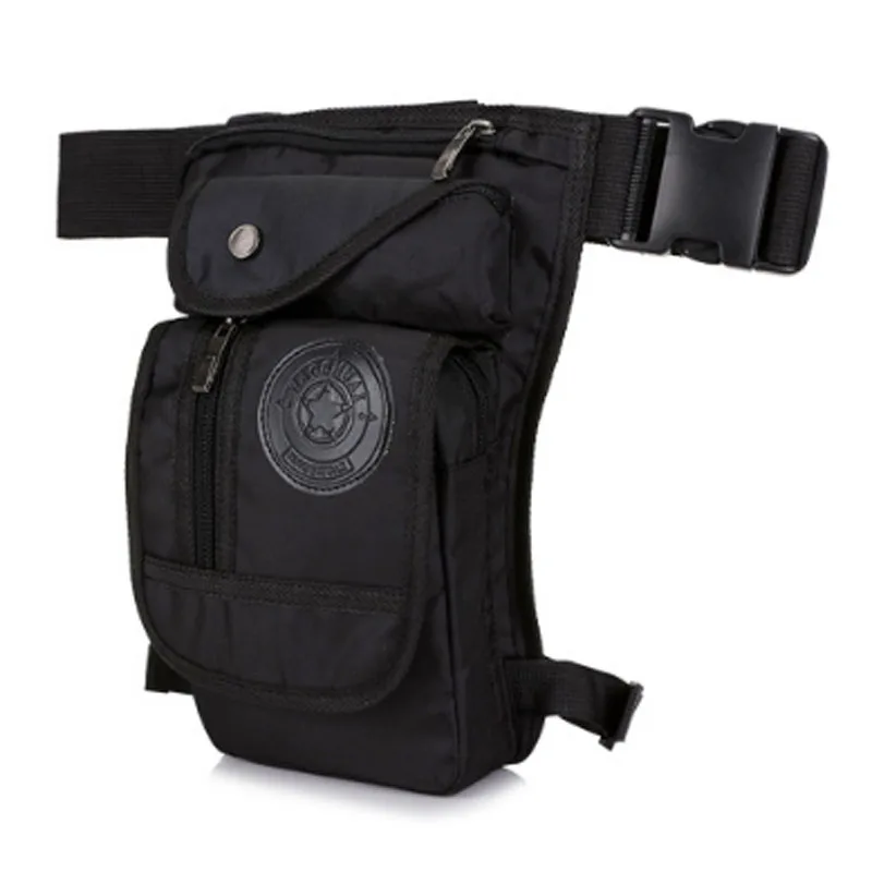 High Quality Nylon Rider Leg Bag For Men Hip Drop Messenger Shoulder