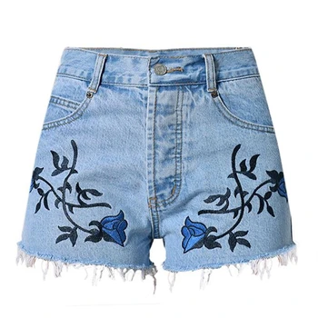 

New Fashion casual Shorts jeans woman Embroidery Shorts jeans for women jeans femme Short denim jean pants pantalones
