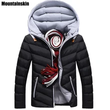 Moutainskin 4XL зимние парки Для мужчин Куртки 2018 Повседневное пальто с капюшоном Для мужчин верхняя одежда толстая хлопковая куртка мужская брендовая одежда SA152