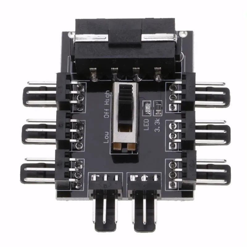 

PC 1 To 8 4P Cooling Fan In Molex Cooler Hub Splitter Cable PWM 3Pin Power Supply Speed Controller Adapter For PC Mining Adapter