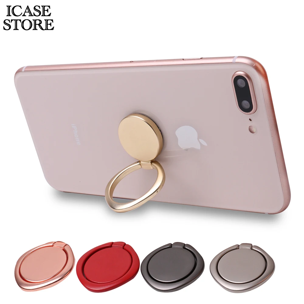 

Ikase store Finger Ring Holder For Mobile Phone Universal Magnetic 360 Degree Metal Stand Holder For iPhone for Samsung