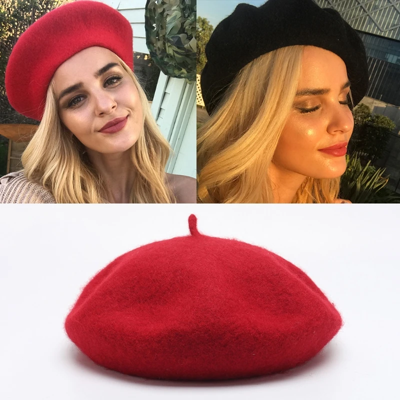 

Beret Female Winter Hats For Women Flat Cap Knit Hats Lady Girl Berets Hat Female Bone Tocas Painter Hat