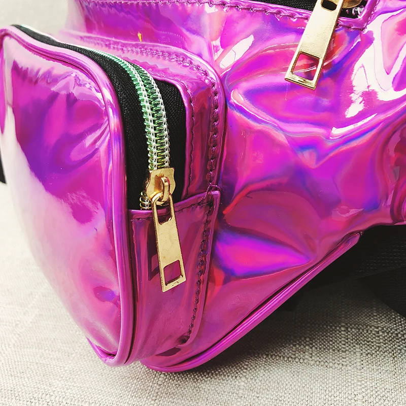 Новый бренд поясная сумка для Для мужчин Для женщин телефон через плечо поясная сумка модельер голографическая Сумочка с блестками