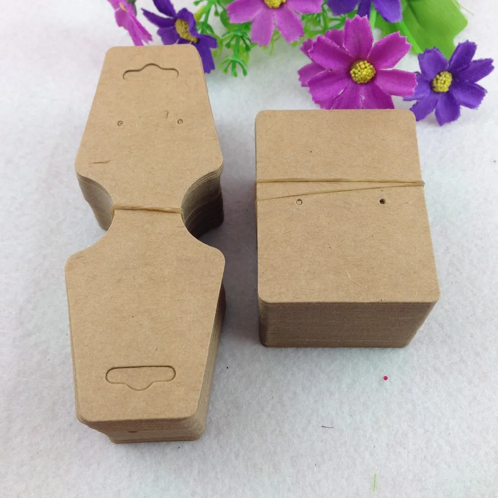 200Sets Wholesale Jewelry Kraft Paper Cards Displays Packaging Jewelry