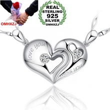 OMHXZJ star jewelry woman men couples Kiss love AAA zircon 925 sterling silver kpop pendant Charms PE35 ( NO Chain Necklace )