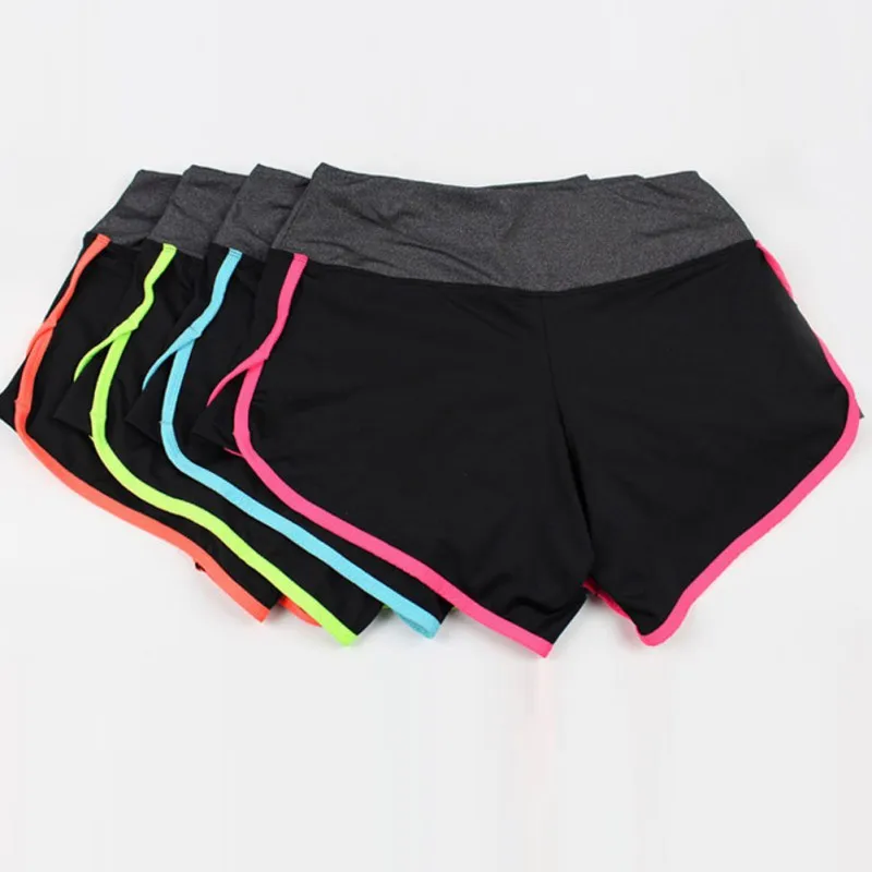 Женские эластичные тонкие облегающие шорты для йоги, быстросохнущие спортивные шорты для бега, дышащие шорты для фитнеса