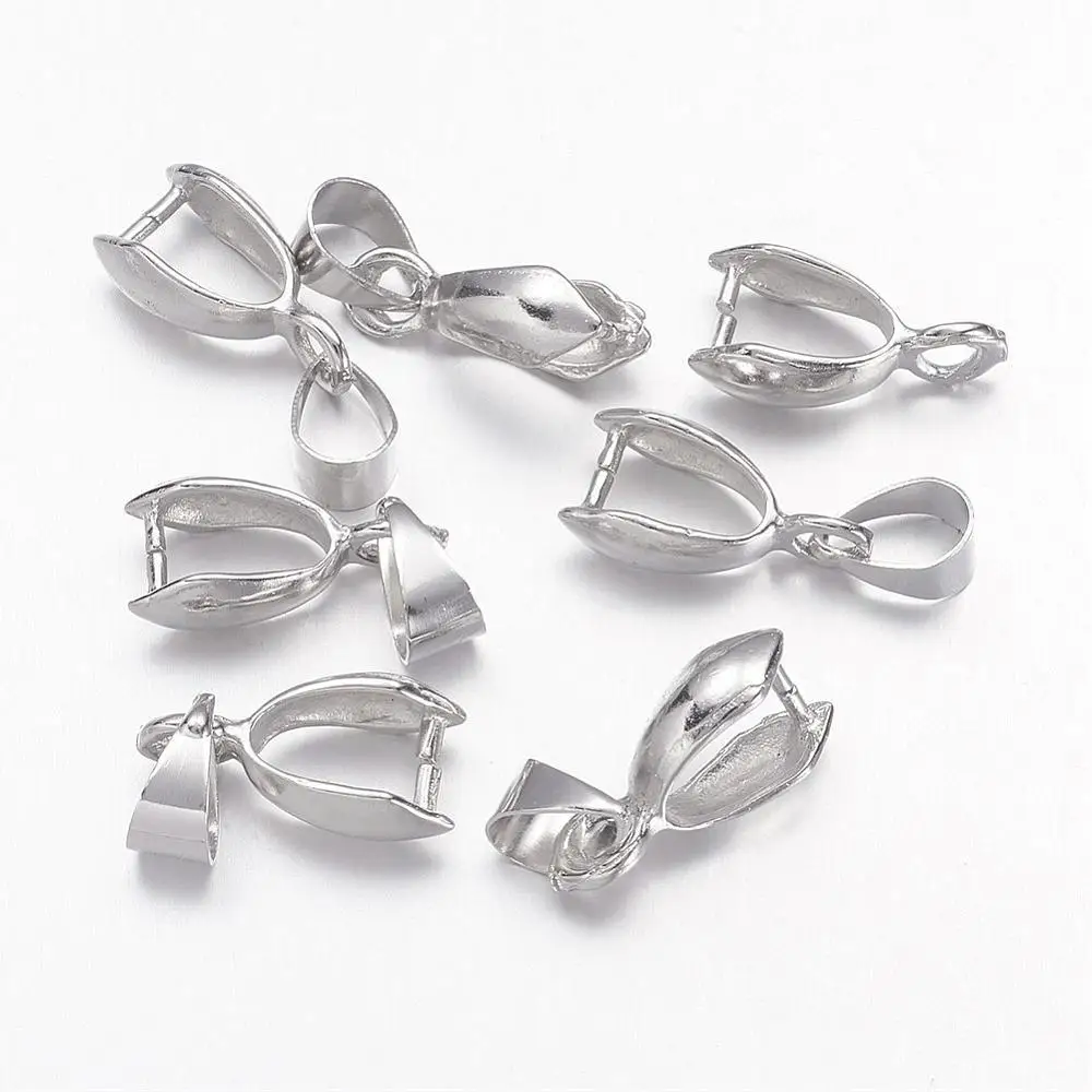 Buy 200pcs Brass Pinch Bails Connectors Jewelry