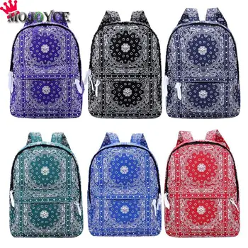 

Fashion Women Canvas Backpacks Ethnic Printed Zipper Casual Female Backpacks Travel Shoulder School Bags Ladies Folk Rucksacks