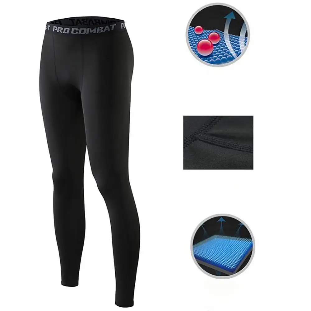 Tight running pants Anti-sweat men's sports pants Elastic Quick Drying sportswear slimming pants