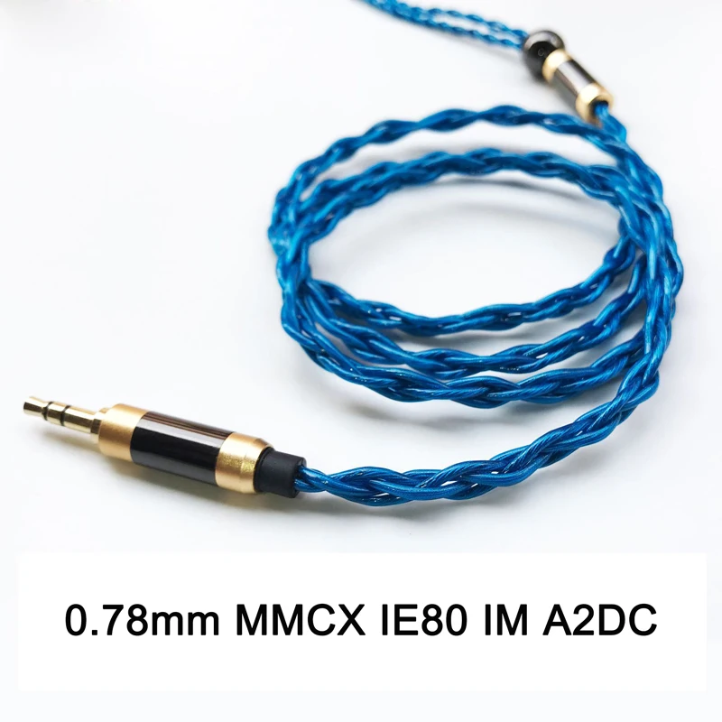 J 5N A2DC для АТХ E40 LS70 DIY MMCX кабель для Shure SE215 SE535 IE80 Im50 Im70 для Уэстон TFZ W4r Um3x 0,75 мм TF10 TF15