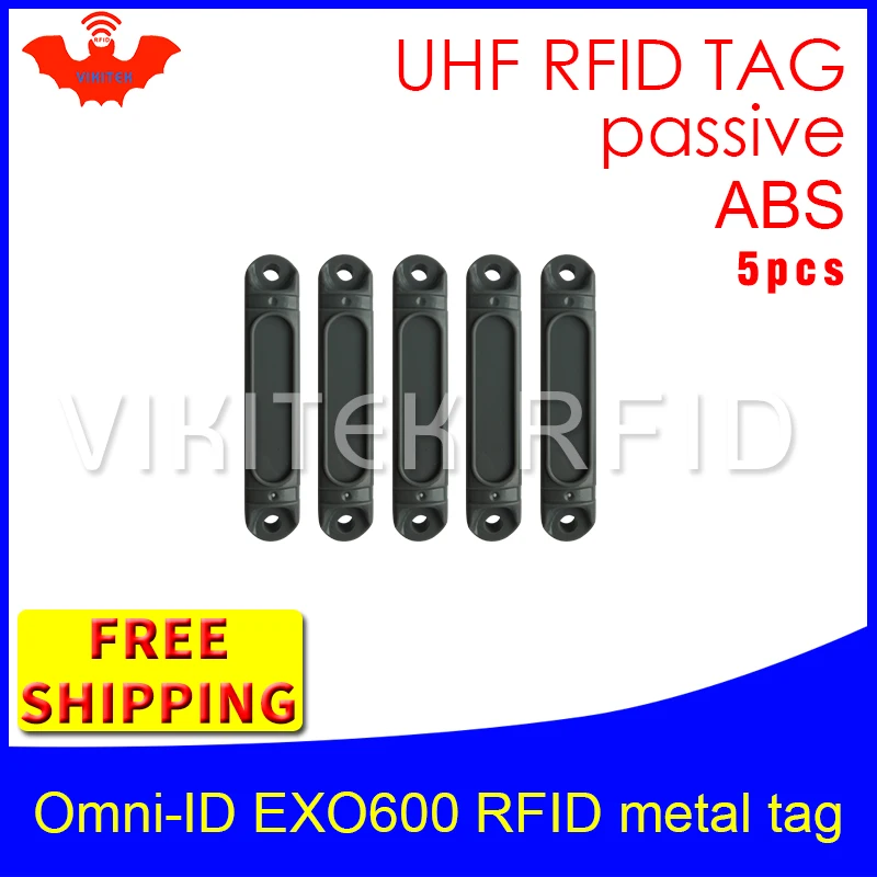 UHF RFID металлическая бирка omni-ID EXO600 915 МГц 868 МГц Impinj Monza4QT EPC 5 шт. прочные ABS смарт-карты пассивные RFID метки