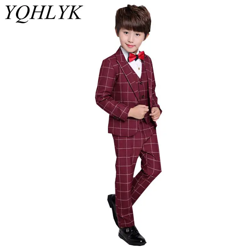 New Fashion Autumn Spring Boy Suit 2018 Korean Children Prom Suit Coat + Vest + Trousers Gentlemen Handsome Kids Clothes W105 New Fashion Autumn Spring Boy Suit 2018 Korean Children Prom Suit Coat + Vest + Trousers Gentlemen Handsome Kids Clothes W105