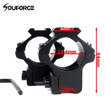 Сверхмощный 25,4 мм кольцо Отверстие 20 мм рельс 11 мм рельс для Пикатинни лазерный прицел Крепление фонарик