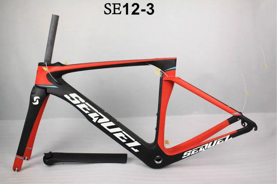 DC012 SEQUEL carbon road bike frame Toray T1000 PF30/BB30/BSA frame+fork+seatpost+clamp+headset+heaset cover cadre velo DIY - Цвет: 6