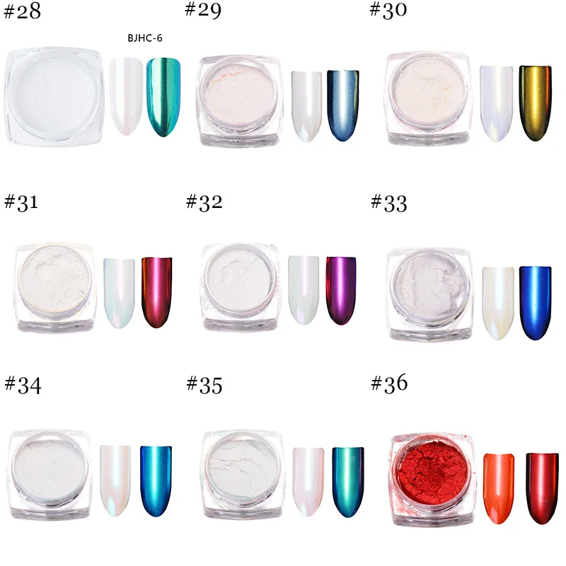 

MEET ACROSS Mirror Glitter Nail Chrome Pigment Shiny Glitter Sequin Holographic Powder Laser Nail Art Decorations Manicure Tool