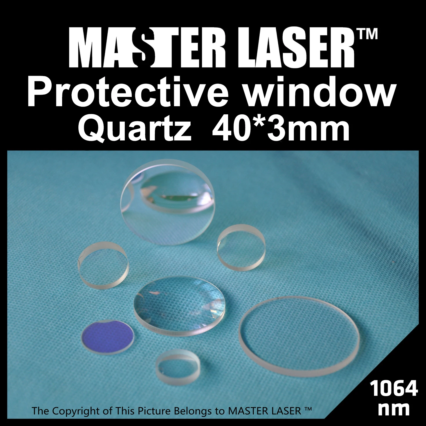 Защитное окно кварца 1064nm для лазерной гравировки|window machine|window protection |