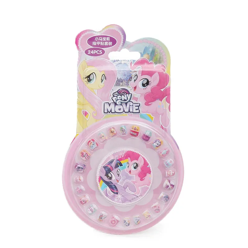 Новые игрушки My Little Pony, ПВХ Стикеры с изображением пони, детские наклейки для ногтей для девочек, Съемные 3D радужные наклейки, сумеречные сверкающие Пинки пай - Цвет: pink