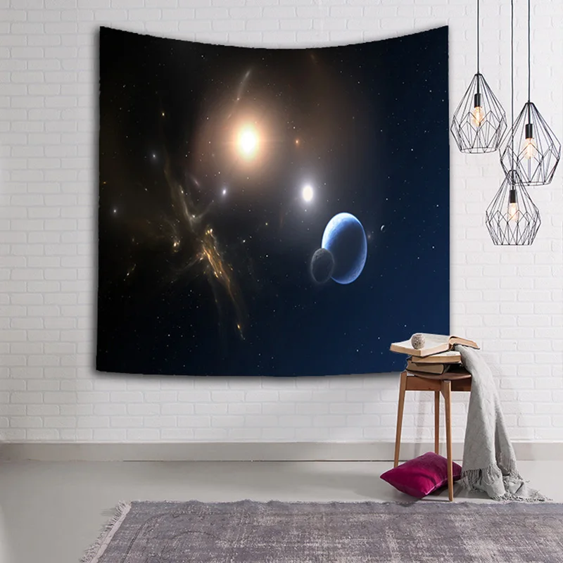 Universe Wall Tapestry Home Decoration Living Room Galaxy Decorative Cloth Beach Towel  Дом и