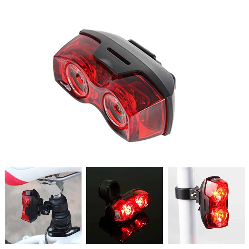 Super Bright Trail Light Bicycle Tail LED Night Riding Cycle Bike Light REAR AAA Battery Easy Installation