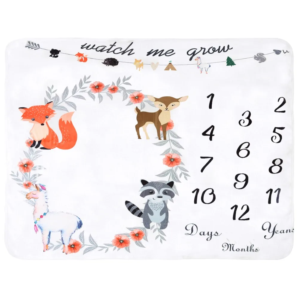 puseky beb/é gemelos manta hito mensual impresi/ón floral suave accesorios de fotograf/ía manta de tel/ón de fondo para ni/ños reci/én nacidos ni/ñas