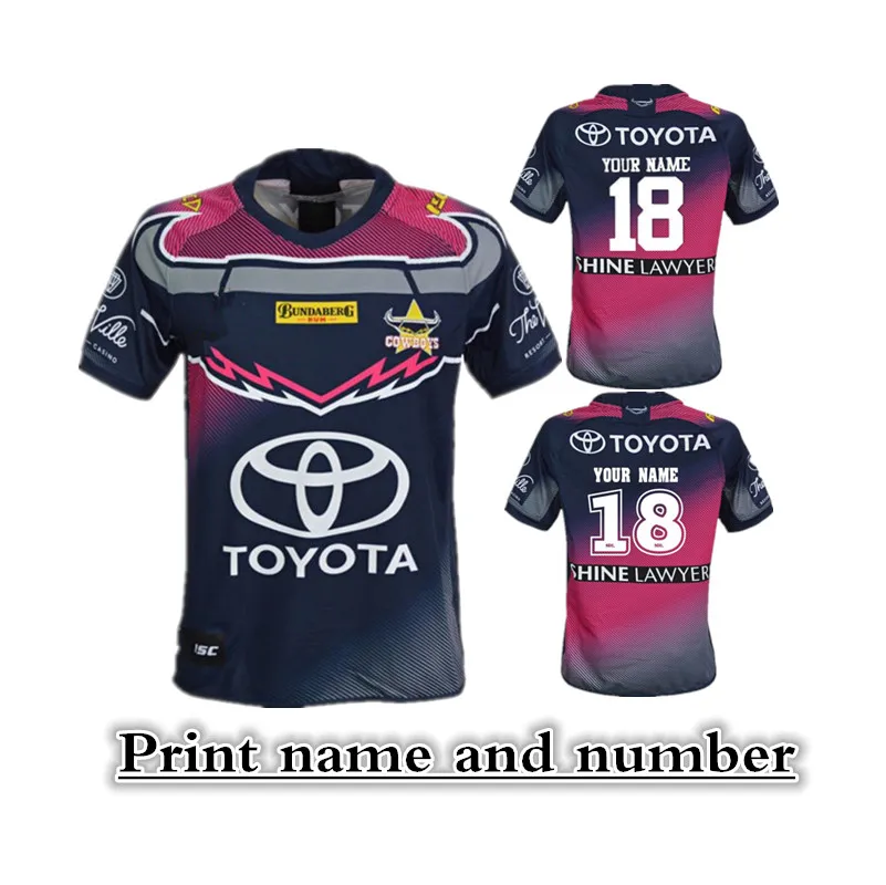 

2018 NORTH QUEENSLAND COWBOYS WIL RUGBY JERSEY size S-3XL can print your name and number Top quality Free shipping