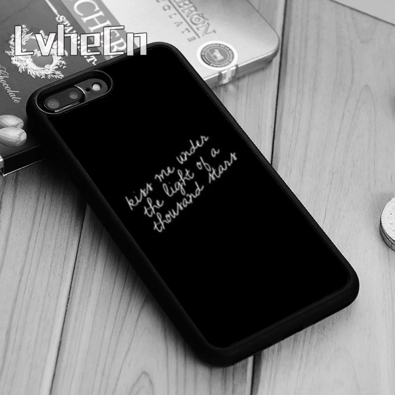 

LvheCn KISS ME ED SHEERAN QUOTE Phone Case Cover For iPhone 4 5 5s SE 5C 6 6s 7 8 10 X Samsung Galaxy S5 S6 S7 edge S8 S9 plus