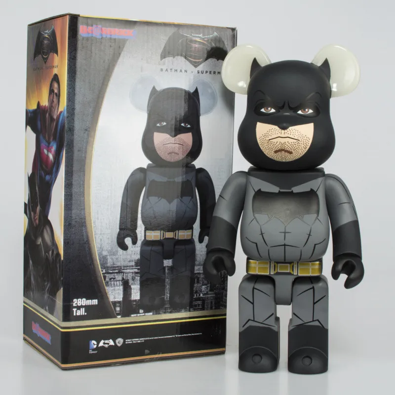 

Be@rbrick 400% Bearbrick Justice League Superhero BATMAN Gloomy Bear Vinyl Action Figure Collectible Model Toy 28 CM BOX P825