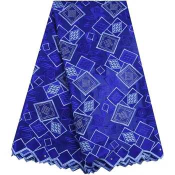 

Blue Cotton African Voile Lace 2019 High Quality Lace Swiss Voile Lace With Rhinestones Nigerian Lace Fabrics For Dresses S1568