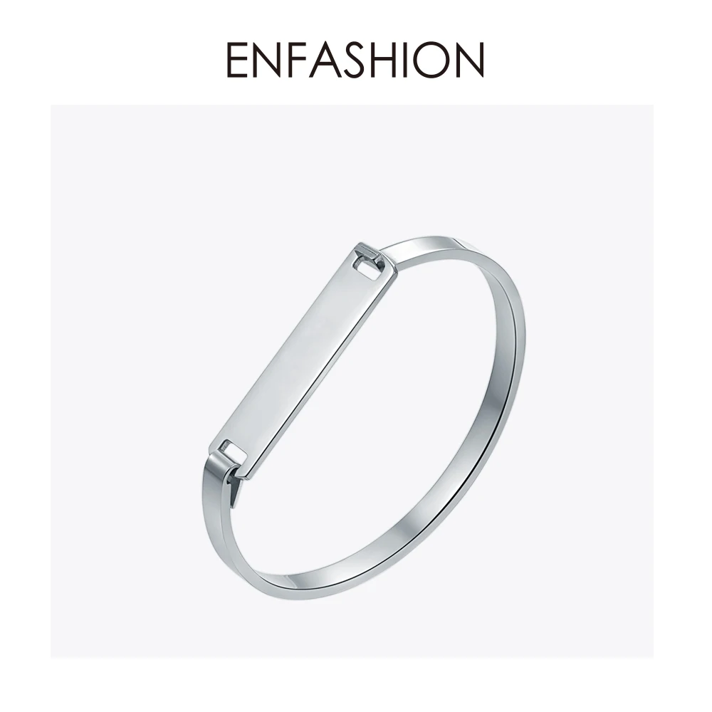 Enfashion персонализированное выгравированное название браслета золотой цвет
